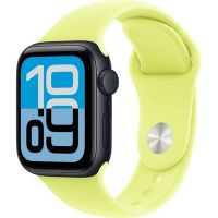 Apple Watch SE 3 44 mm, Midnight Aluminum Neon Yellow Sport Band (M/L)