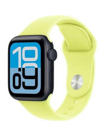 Apple Watch SE 3 40 mm, Midnight Aluminum Neon Yellow Sport Band (S/M)