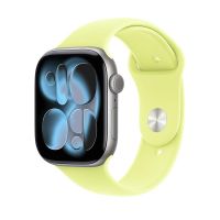 Apple Watch Series 11, 42 mm, Space Gray Aluminum Neon Yellow Sport Band S/M