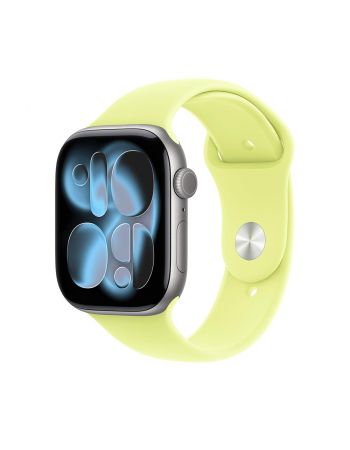 Apple Watch Series 11, 46 mm, Space Gray Aluminum Neon Yellow Sport Band S/M