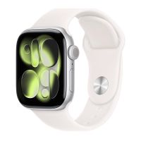 Apple Watch Series 11, 42 mm, Silver Aluminum Light Blush Sport Band S/M