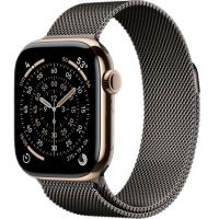 Apple Watch Series 11, 46 mm, Gold Titanium GPS+Cellular, Slate Milanese Loop S/M