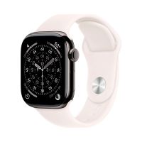 Apple Watch Series 11, 42 mm, Slate Titanium GPS+Cellular, Light Blush Sport Band S/M