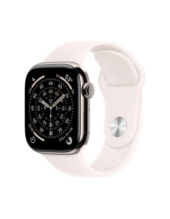 Apple Watch Series 11, 46 mm, Nalural Titanium GPS+Cellular, Light Blush Sport Band S/M