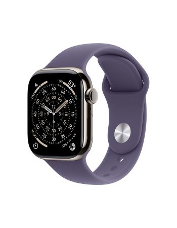 Apple Watch Series 11, 46 mm, Nalural Titanium GPS+Cellular, Purple Fog Sport Band S/M