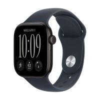 Apple Watch Series 12, 42 mm, Black Aluminum Navy Blue Sport Band S/M