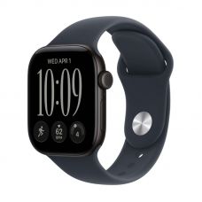 Apple Watch Series 12, 42 mm, Black Aluminum Navy Blue Sport Band S/M