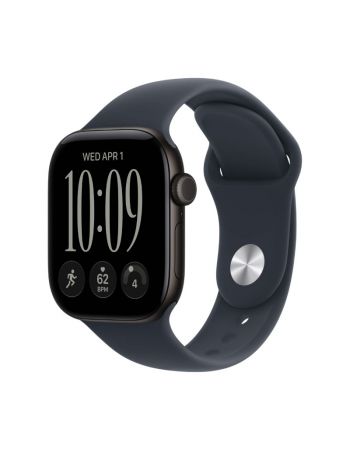 Apple Watch Series 12, 42 mm, Black Aluminum Navy Blue Sport Band S/M