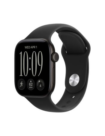 Apple Watch Series 12, 42 mm, Black Aluminum Black Sport Band S/M