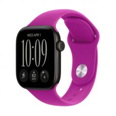 Apple Watch Series 12, 42 mm, Black Aluminum Magenta Sport Band S/M