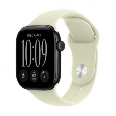 Apple Watch Series 12, 42 mm, Black Aluminum Pale Succulent Sport Band S/M