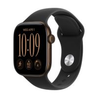 Apple Watch Series 12, 46 mm, Dark Bronze Aluminum Black Sport Band S/M