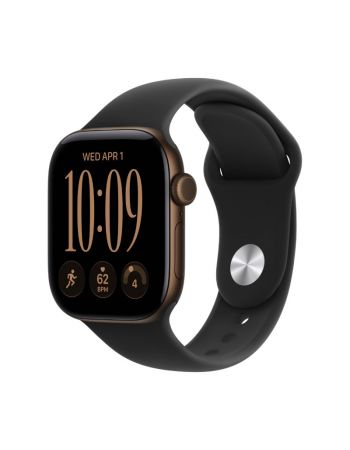 Apple Watch Series 12, 42 mm, Dark Bronze Aluminum Black Sport Band S/M