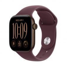 Apple Watch Series 12, 42 mm, Dark Bronze Aluminum Burgundy Sport Band S/M