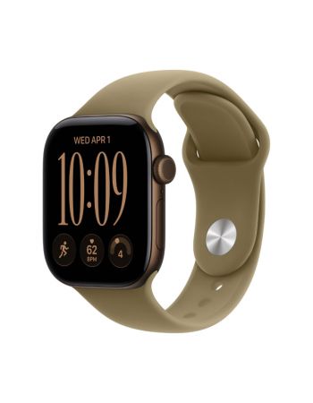 Apple Watch Series 12, 42 mm, Dark Bronze Aluminum Olive Sport Band S/M