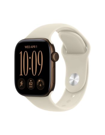 Apple Watch Series 12, 42 mm, Dark Bronze Aluminum Sand Sport Band S/M