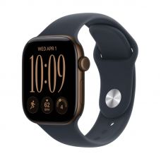 Apple Watch Series 12, 42 mm, Dark Bronze Aluminum Navy Blue Sport Band S/M