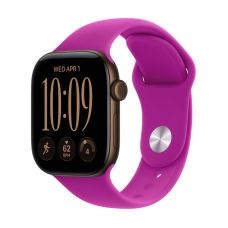 Apple Watch Series 12, 42 mm, Dark Bronze Aluminum Magenta Sport Band S/M