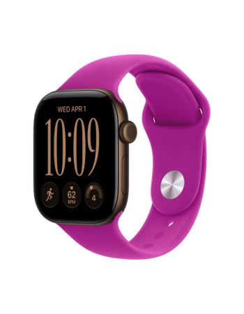 Apple Watch Series 12, 42 mm, Dark Bronze Aluminum Magenta Sport Band S/M