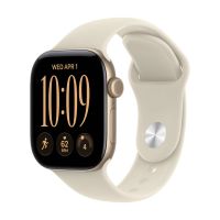 Apple Watch Series 12, 46 mm, Light Gold Aluminum Sand Sport Band S/M