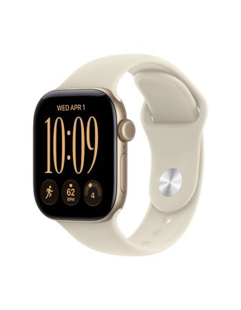 Apple Watch Series 12, 42 mm, Light Gold Aluminum Sand Sport Band S/M