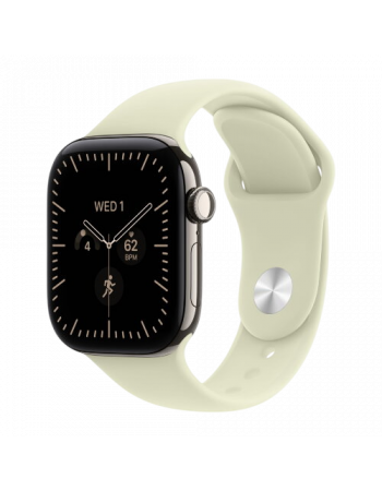 Apple Watch Series 12, 42 mm, Natural Titanium GPS+Cellular Pale Succulent Sport Band S/M