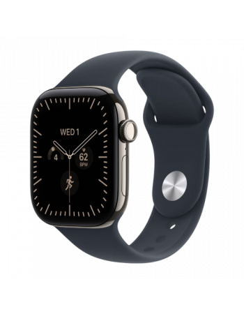 Apple Watch Series 12, 42 mm, Natural Titanium GPS+Cellular Navy Blue Sport Band S/M