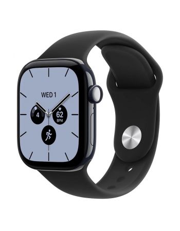 Apple Watch Series 12, 46 mm, Night Blue Ceramic GPS+Cellular Black Sport Band S/M