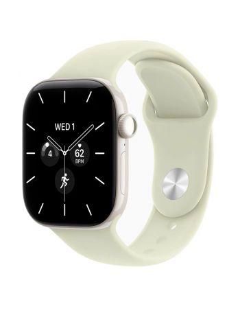Apple Watch Series 12, 42 mm, Pearl White Ceramic GPS+Cellular Pale Succulent Sport Band M/L
