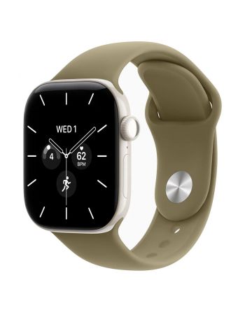 Apple Watch Series 12, 42 mm, Pearl White Ceramic GPS+Cellular Olive Sport Band S/M