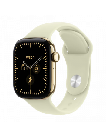 Apple Watch Series 12, 42 mm, Radiant Gold Titanium GPS+Cellular Pale Succulent Sport Band S/M