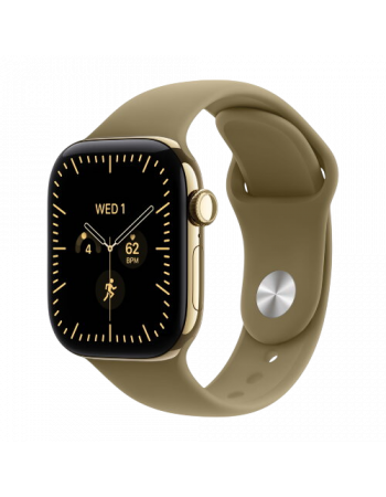 Apple Watch Series 12, 42 mm, Radiant Gold Titanium GPS+Cellular Olive Sport Band M/L