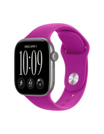 Apple Watch Series 12, 42 mm, Space Gray Aluminum Magenta Sport Band S/M
