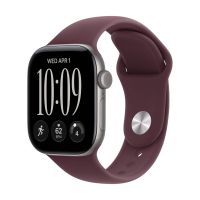 Apple Watch Series 12, 46 mm, Space Gray Aluminum GPS+Cellular Burgundy Sport Band S/M