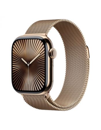Apple Watch Series 10 42 мм, Titanium Case GPS+Cellular, Milanese Loop, Gold (золото)