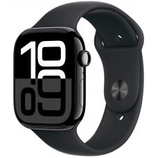 Умные часы Apple Watch Series 10 42 мм, M/L 140-245 мм, Aluminium Case GPS+Cellular, Sport Band, Jet Black