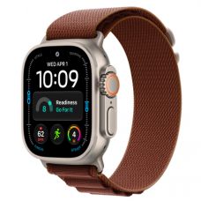 Apple Watch Ultra 4, 49 мм, Natural Titanium Burgundy Alpine Loop M/L
