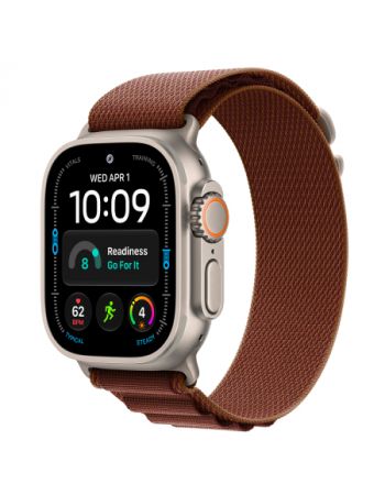 Apple Watch Ultra 4, 49 мм, Natural Titanium Burgundy Alpine Loop M/L