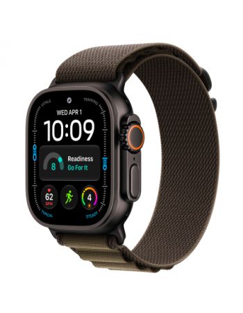 Apple Watch Ultra 4, 49 мм, Black Titanium Dark Olive Alpine Loop M/L