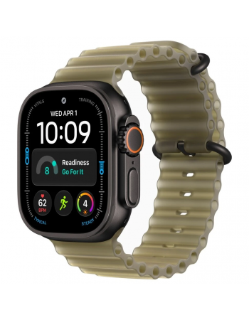 Apple Watch Ultra 4, 49 мм, Black Titanium Translucent Kelp Ocean Band M/L