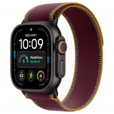 Apple Watch Ultra 4, 49 мм, Black Titanium Burgundy Trail Loop S/M