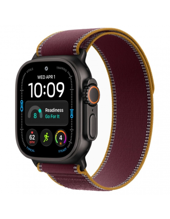Apple Watch Ultra 4, 49 мм, Black Titanium Burgundy Trail Loop S/M