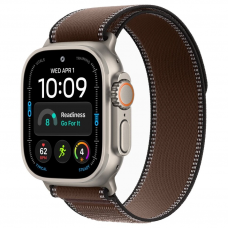 Apple Watch Ultra 4, 49 мм, Natural Titanium Dark Umber Trail Loop S/M