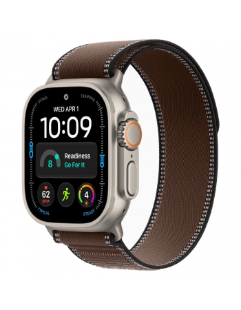 Apple Watch Ultra 4, 49 мм, Natural Titanium Dark Umber Trail Loop S/M