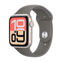 Apple Watch SE 3 40 mm, Starlight Aluminum Stone Gray Sport Band (M/L)