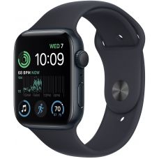 Apple Watch SE 2022, 40 мм, корпус из алюминия цвета «тёмная ночь», спортивный ремешок цвета «тёмная ночь», GPS