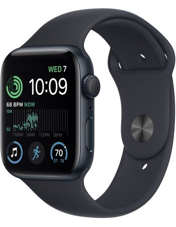 Apple Watch SE 2022, 40 мм, корпус из алюминия цвета «тёмная ночь», спортивный ремешок цвета «тёмная ночь», GPS