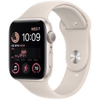 Apple Watch SE 2022, 44 мм, корпус из алюминия цвета «сияющая звезда», спортивный ремешок цвета «сияющая звезда», GPS
