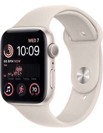 Apple Watch SE 2022, 40 мм, корпус из алюминия цвета «сияющая звезда», спортивный ремешок цвета «сияющая звезда», GPS