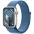 Apple Watch Series 9, 41 мм, корпус из алюминия серебристого цвета, нейлоновый ремешок цвета «ледяной синий»